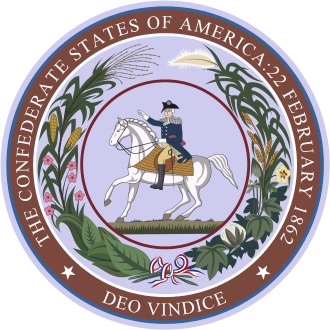 Deo vindice national motto of the CSA Seal of the Confederate States