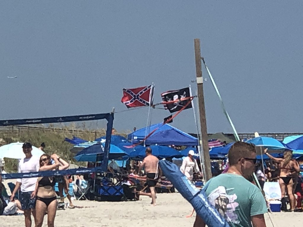 Confederate Flag on the Beaches of Isles Palms SC