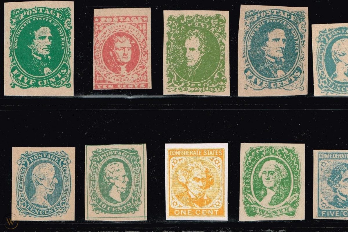 CONFEDERATES ON U.S. POSTAGE STAMPS